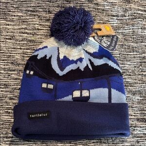 Turtle Fur | Blue Gondy Pom Beanie Winter Hat